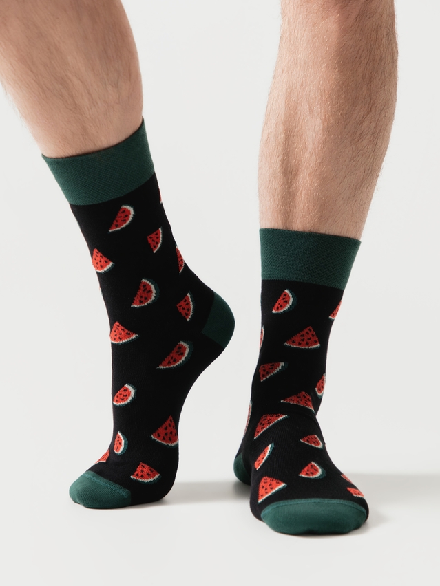 Men's socks DIWARI HAPPY, s.25, 228 black - 1