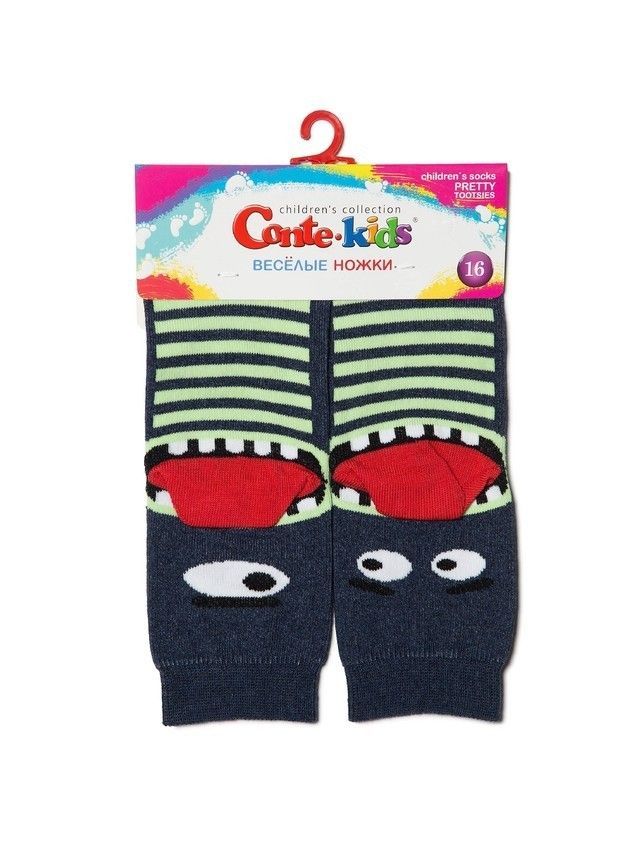 Children's socks CONTE-KIDS CHEERFUL LEGS, s.24-26, 336 dark denim - 2