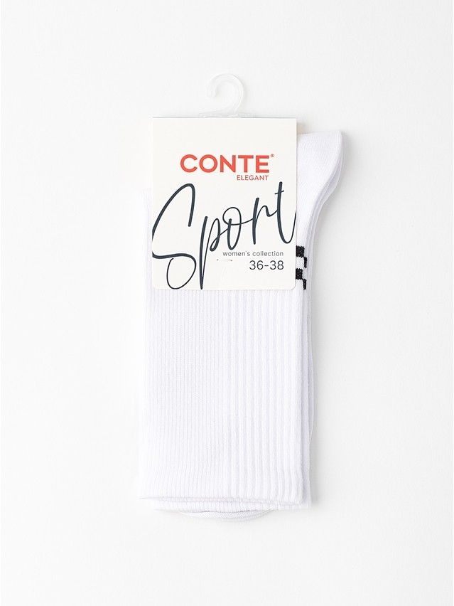 Women's socks CONTE ELEGANT SPORT, s.23-25, 1105 white - 7