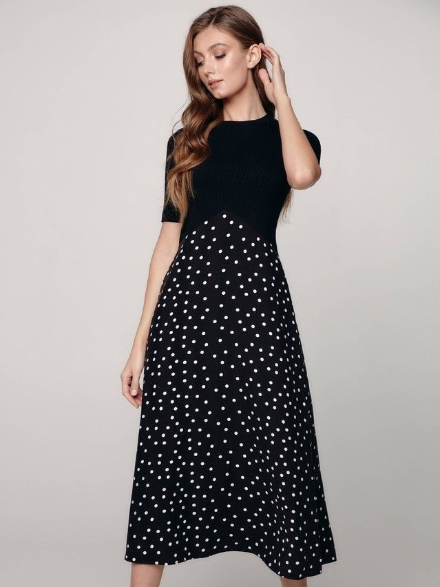 Women's gown CONTE ELEGANT LPL 1182, s.170-84-90, black-white - 5
