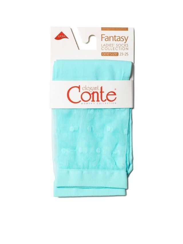 Women's socks FANTASY 19C-29SP, s.36-39, turquoise - 3