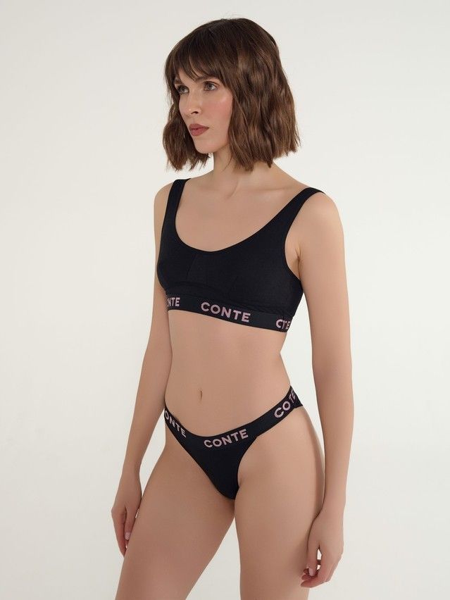 Women's panties CONTE ELEGANT COMFY LINE LTA 2992, s.90, black-pink - 2