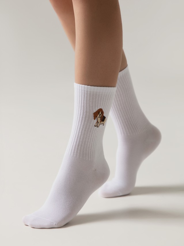 Women's socks CONTE FANTASY, s.23-25, 1093 white - 1