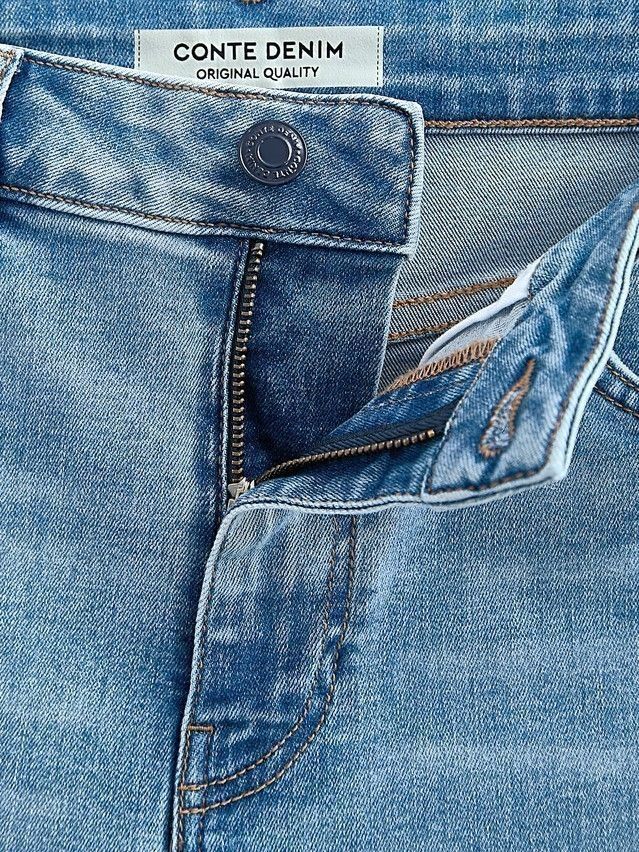 Denim trousers CONTE ELEGANT CON-720, s.170-102, light blue - 12
