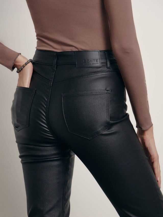 Women's polo neck shirt CONTE ELEGANT LD 1373, s.170-92, dark cappuccino - 6