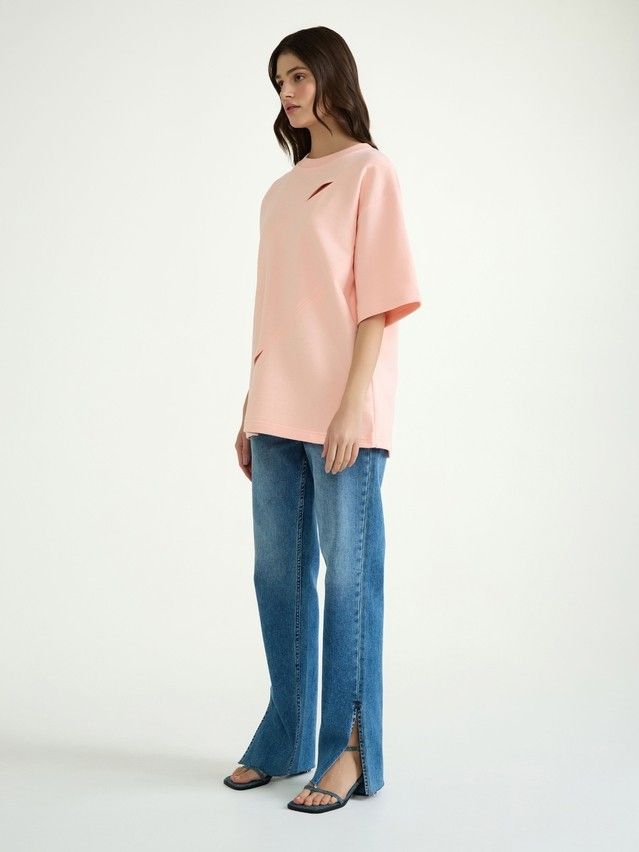 Women's polo neck shirt CONTE ELEGANT LD 3071, s.170-84, seashell pink - 5
