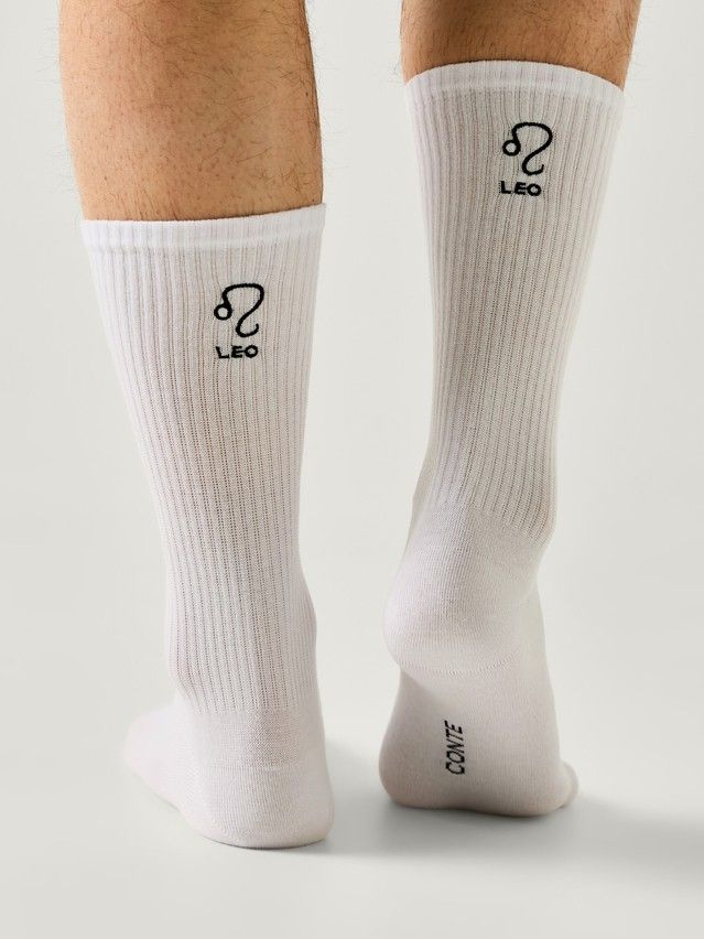 Men's socks CONTE, s.27-29, 663 white - 1