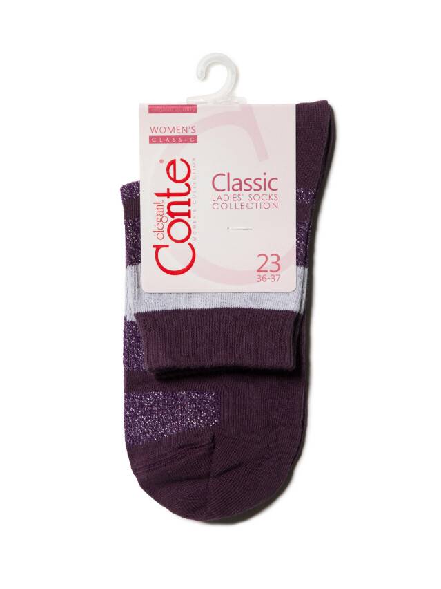 Women's socks CONTE ELEGANT CLASSIC, s.23, 082 aubergine - 3