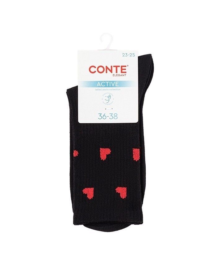 Women's socks CONTE ELEGANT ACTIVE, s.23-25, 708 black - 4
