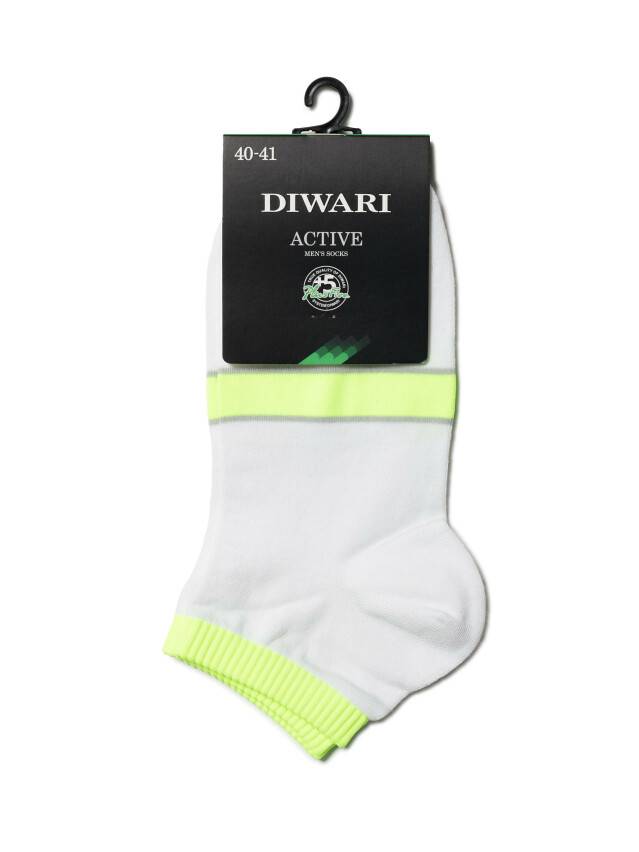 Men's socks DiWaRi ACTIVE, s. 40-41, 066 white-lettuce green - 2