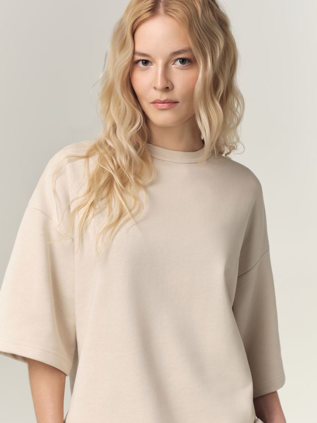 Women's polo neck shirt CONTE LD 3387, s.170-88, matte beige - 3