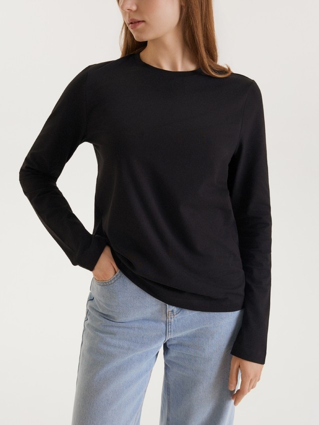 Women's polo neck shirt CONTE ELEGANT BASIC COLLECTION LD 5026, s.170-84, black - 3