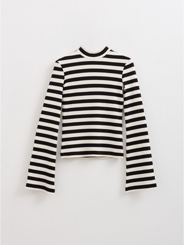 Women's polo neck shirt CONTE ELEGANT LD 2798, s.170-92, black-milk - 6
