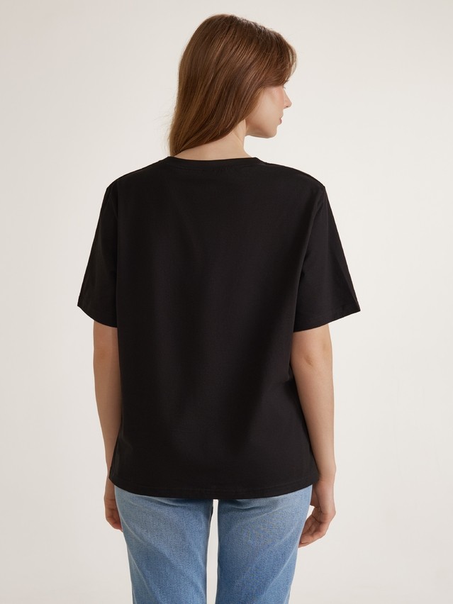 Women's polo neck shirt CONTE ELEGANT BASIC COLLECTION LD 5025, s.170-100, black - 2
