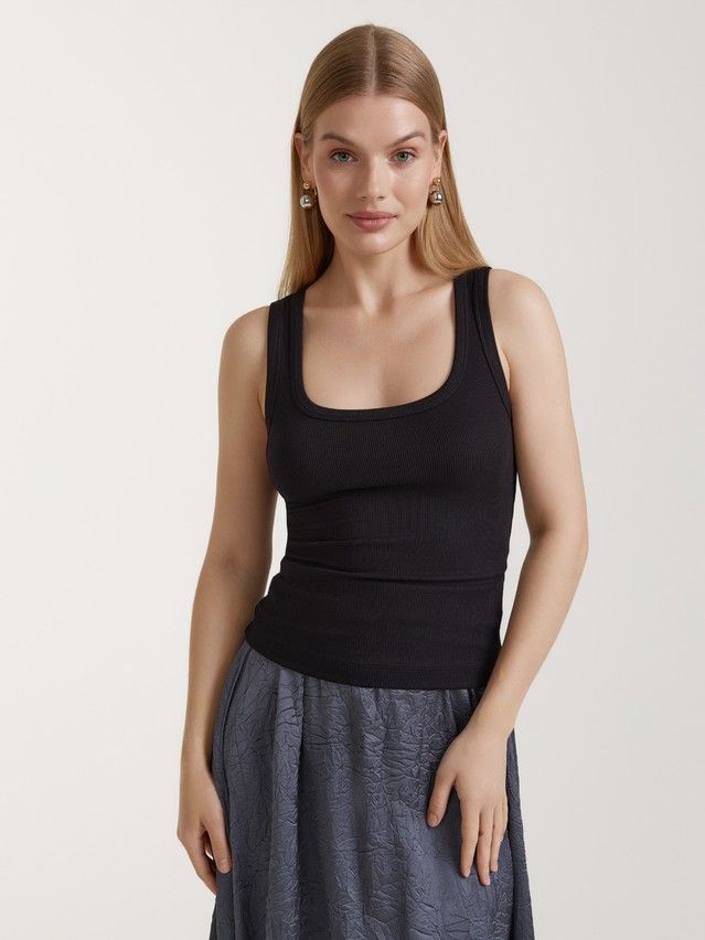 Women's polo neck shirt CONTE ELEGANT LD 3059, s.170-84, black - 1
