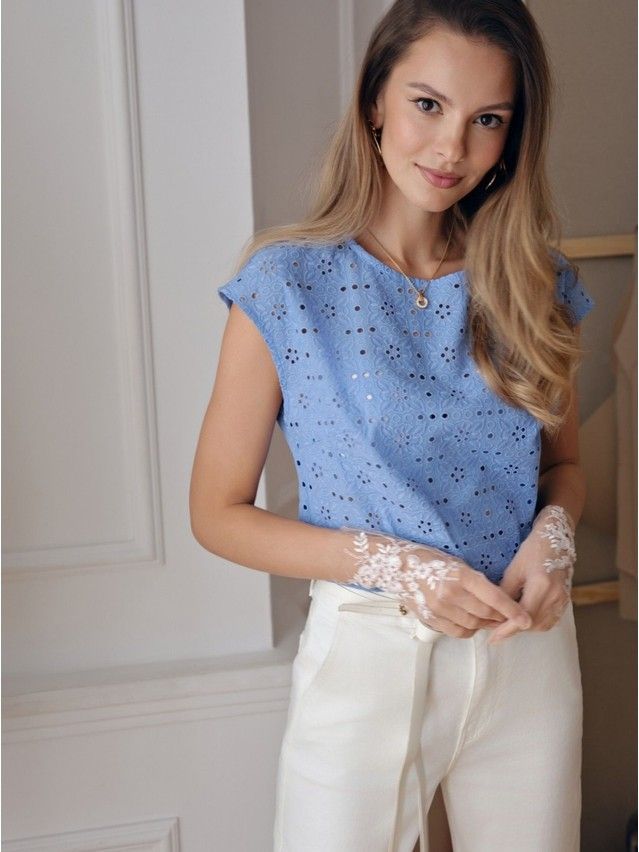 Women's shirt CONTE ELEGANT LBL 2954, s.170-84-90, cornflower - 2