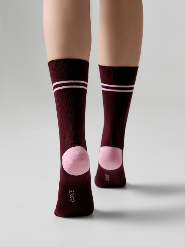 Women's socks CONTE ELEGANT SPORT, s.23-25, 1104 maroon - 2