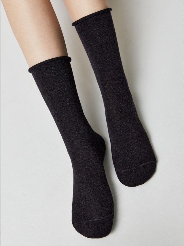 Women's cotton socks COMFORT (without elastic) 19C-101SP, rives. 36-37, 000 black - 4