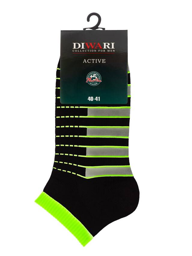 Men's socks DiWaRi ACTIVE, s. 40-41, 067 black-lettuce green - 3