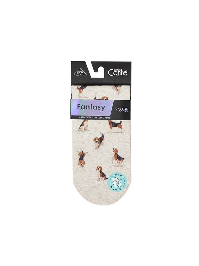 Women's socks CONTE ELEGANT FANTASY, s.23-25, 728 beige - 4
