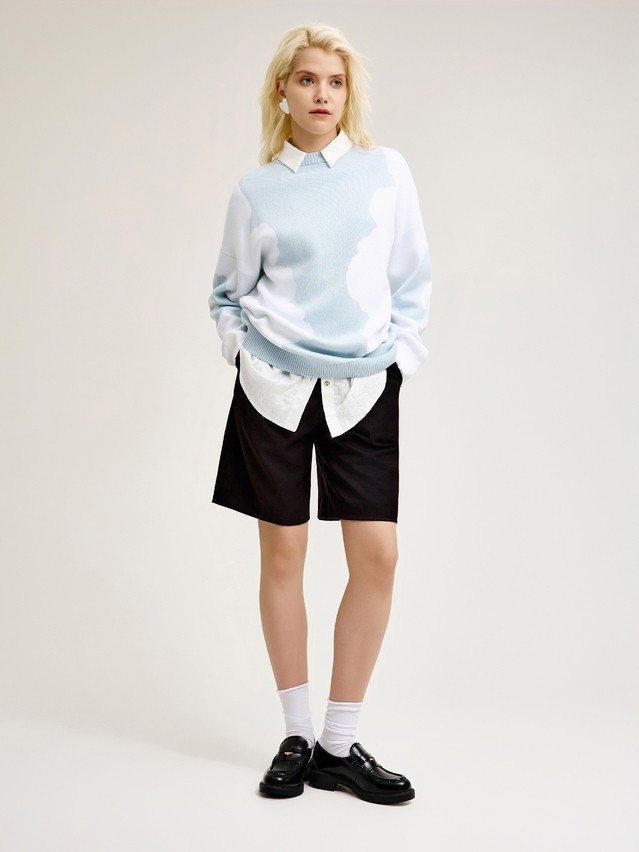 Women's pullover CONTE ELEGANT LDK24122, s.170-84, blue-white - 1