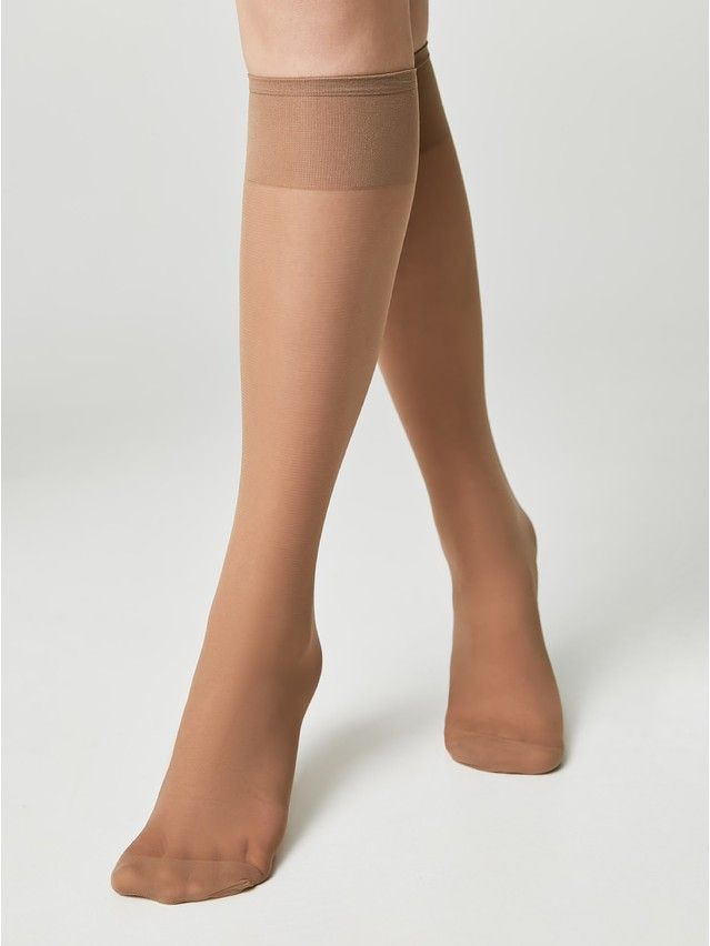 Women's knee high socks CONTE ELEGANT TENSION SOFT 40 (1 pair),s.23-25, bronz - 7