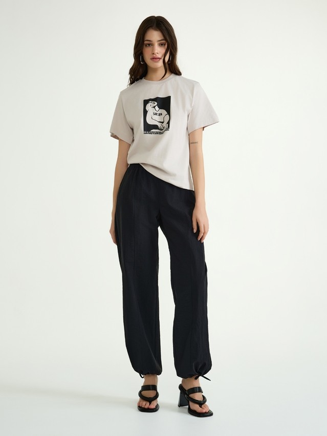 Women's polo neck shirt CONTE ELEGANT LD 3029, s.170-92, beige-siesta - 3