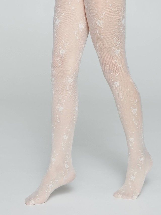 Fancy children's tights CONTE ELEGANT SOFIA, s.104-110, milk - 1