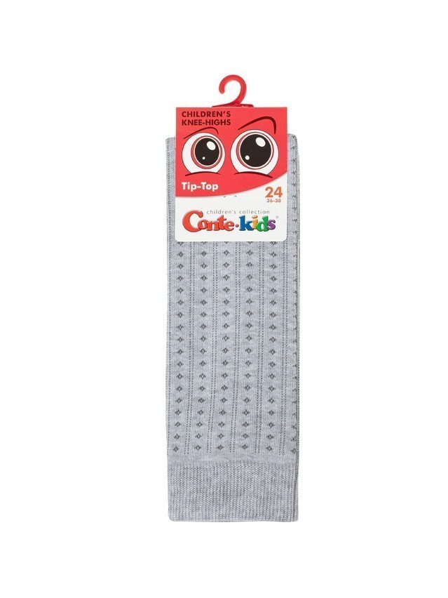 Children's knee high socks CONTE-KIDS TIP-TOP, s.18, 057 light grey - 5