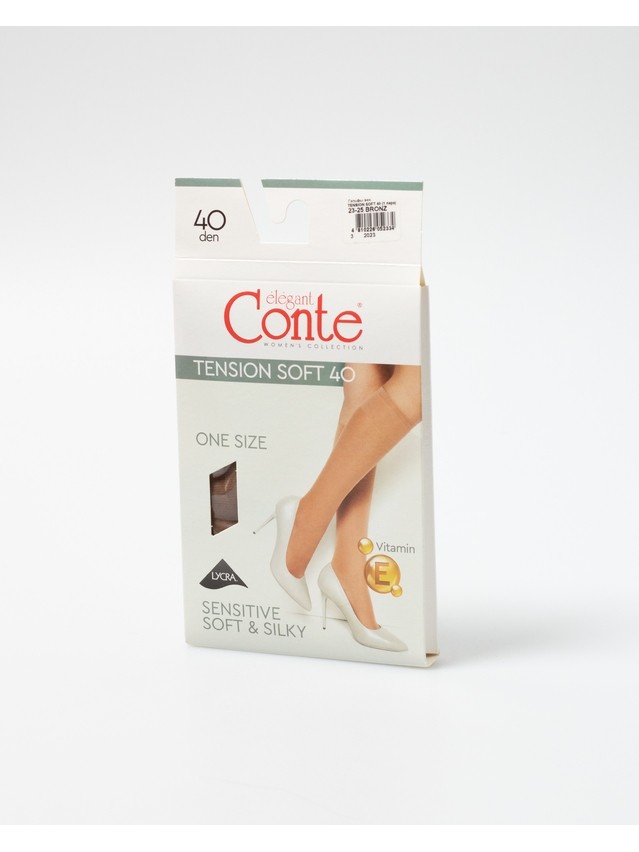 Women's knee high socks CONTE ELEGANT TENSION SOFT 40 (1 pair),s.23-25, bronz - 8