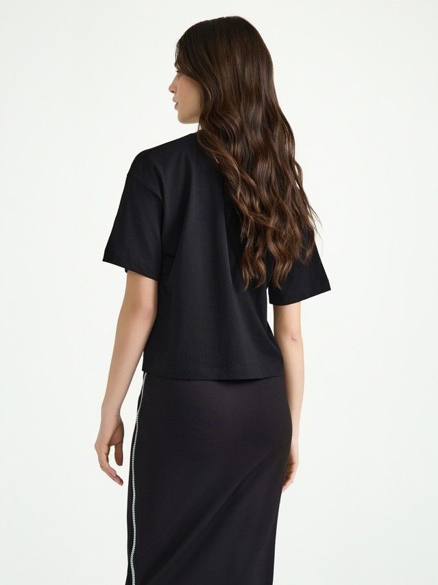 Women's polo neck shirt CONTE ELEGANT LD 3032, s.170-92, black-scooter - 2