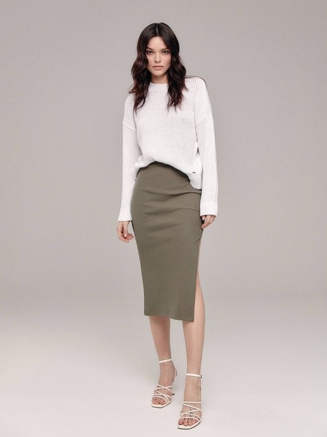 Women's skirt CONTE ELEGANT LU 1853, s.170-90, olive green - 2
