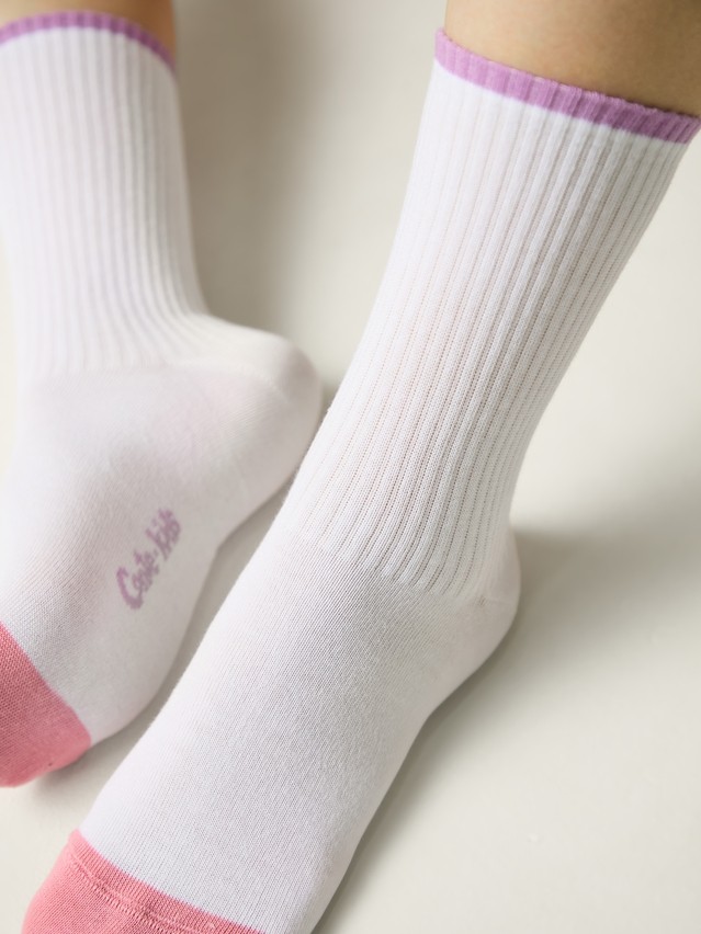 Children's socks CONTE-KIDS ACTIVE, s.16, 1021 white-lilac - 2