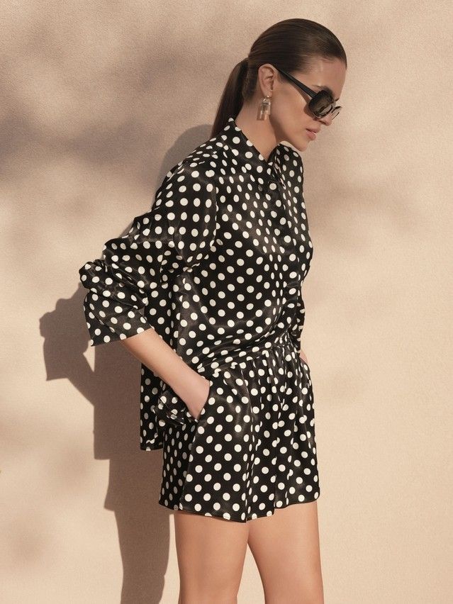 Women's shirt CONTE ELEGANT LBL 3314, s.170-84-90, black-white dots - 2