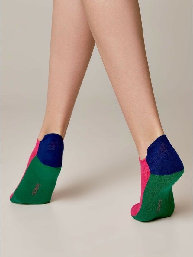 Women's socks CONTE ELEGANT ACTIVE, s.23, 393 fuchsia green - 2