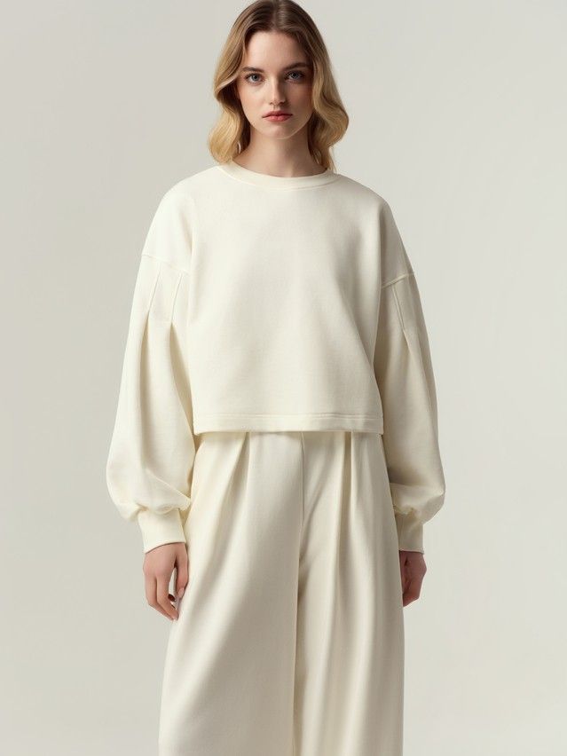 Women's polo neck shirt CONTE LD 3373, s.170-88, ecru - 1