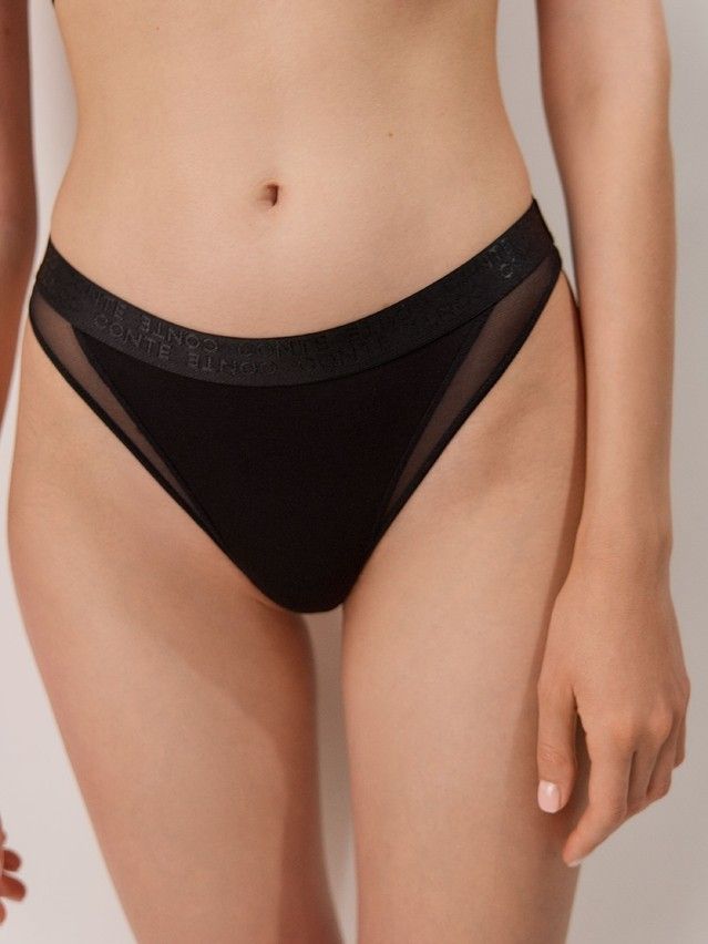 Women's panties CONTE ELEGANT DOUBLE CONTE LBR 2260, s.90, black - 1