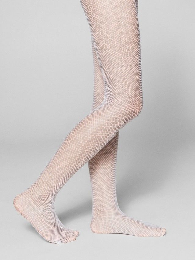 Children's polyamide tights CONTE ELEGANT RETI, s.152-158, bianco - 1
