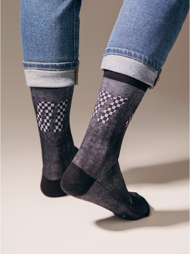 Men's socks DIWARI HAPPY, s.27, 207 dark grey - 10