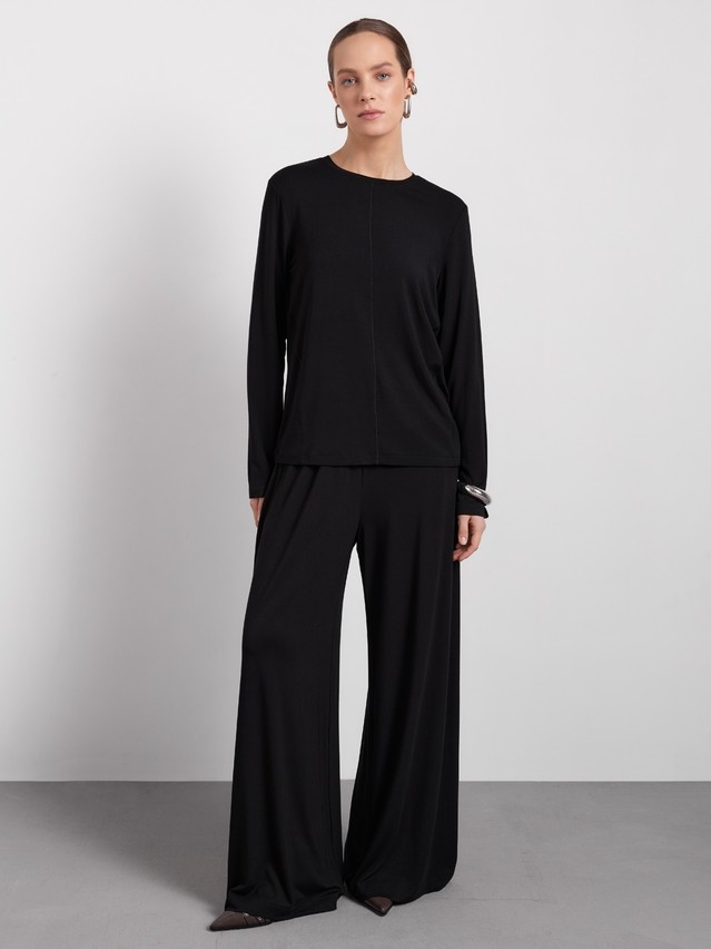 Women's polo neck shirt CONTE LD 3506, s.170-88, black - 1