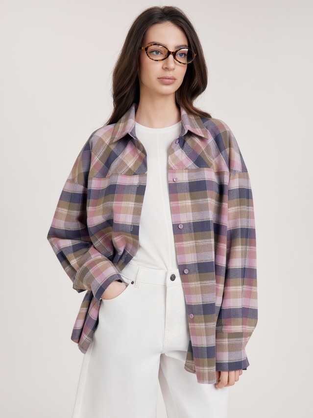 Women's shirt CONTE LRU 3659, s.170-84-90, pink-check - 1