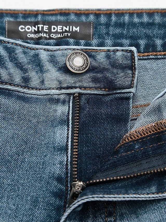 Denim trousers CONTE ELEGANT CON-738, s.170-102, blue - 12