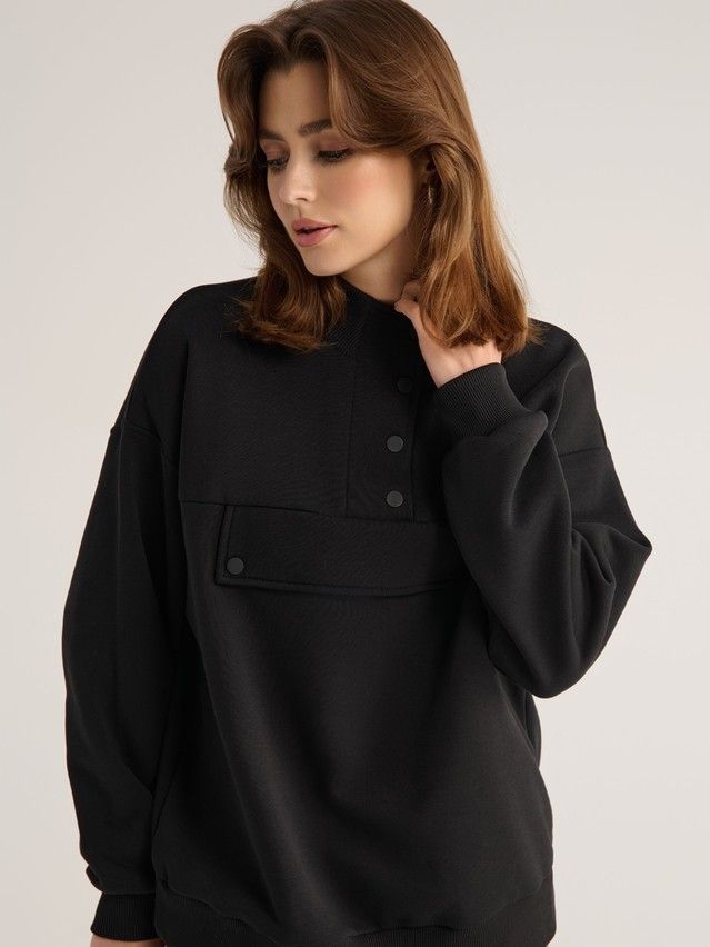 Women's polo neck shirt CONTE ELEGANT LD 2836, s.170-92, black - 4