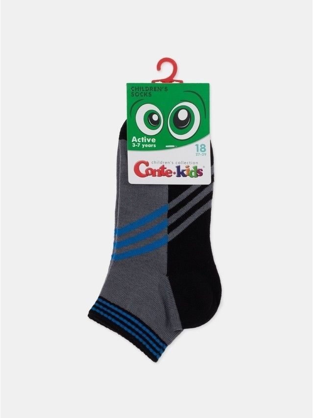 Children's socks CONTE-KIDS ACTIVE, s.16, 955 grey-dark blue - 6