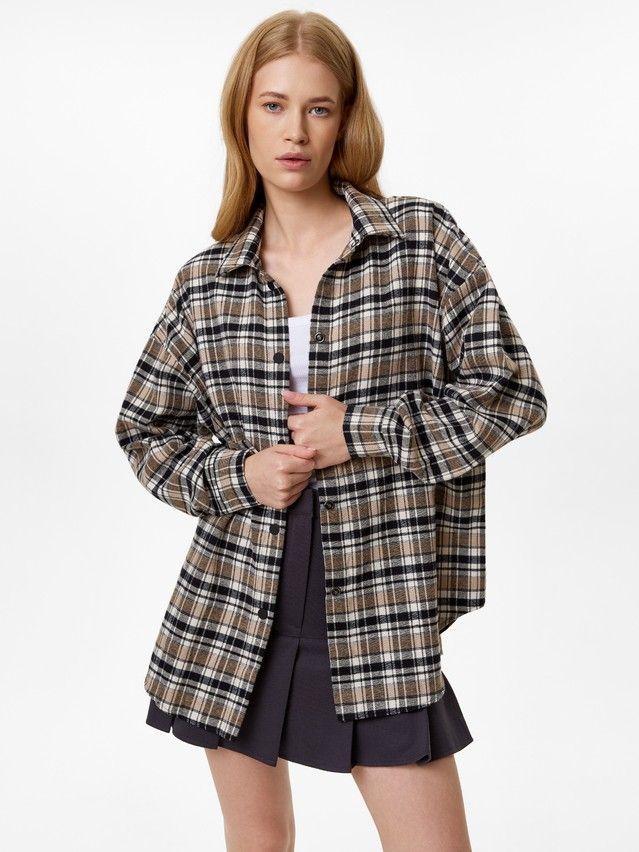 Women's shirt CONTE LRU 3323, s.170-84-90, black-beige check - 4
