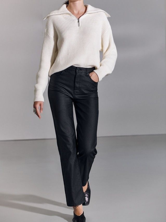 Denim trousers CONTE ELEGANT CON-710, s.170-102, black - 2