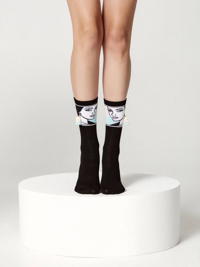 Women's socks CONTE ELEGANT FANTASY, s.23-25, 232 black - 1
