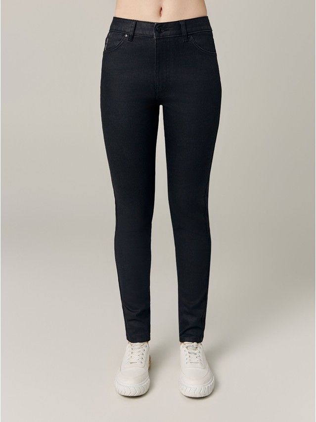 Denim trousers CONTE ELEGANT CON-700, s.170-102, black - 1