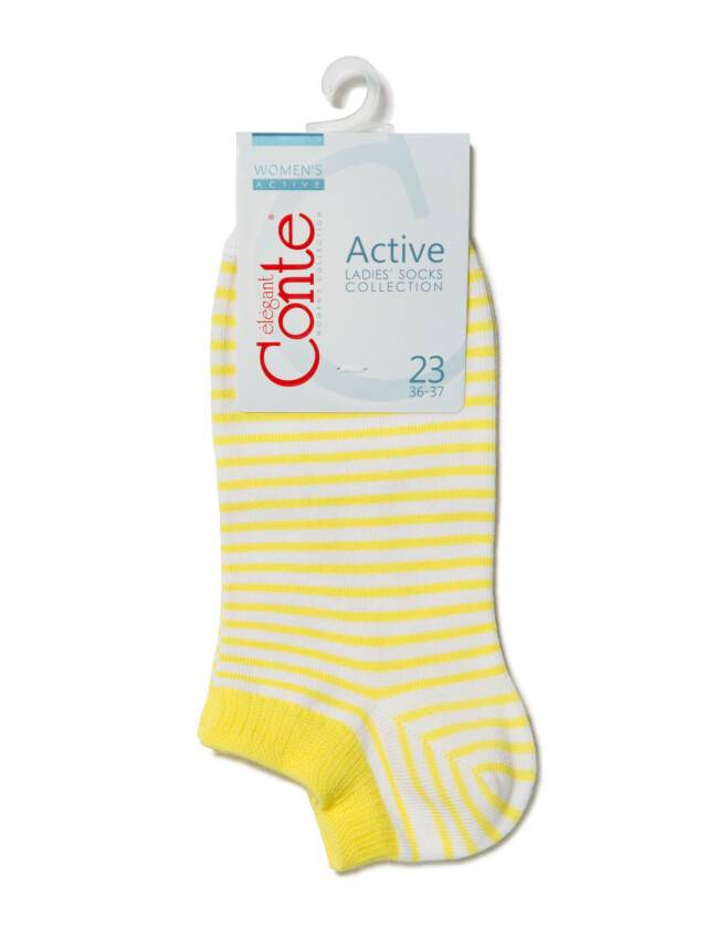 Women's socks CONTE ELEGANT ACTIVE, s.25, 073 white-yellow - 3