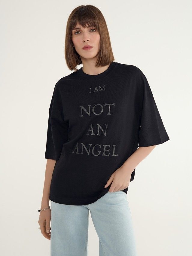 Women's polo neck shirt CONTE ELEGANT LD 3030, s.170-92, black-angel - 4
